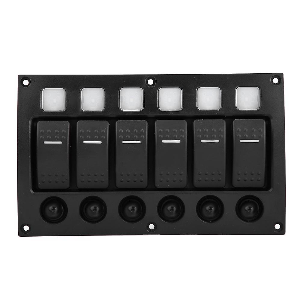 6p 12/24v Car Boat Rv Yacht On/off Toggle Switch Panel With Led Light Indicator Circuit Breaker