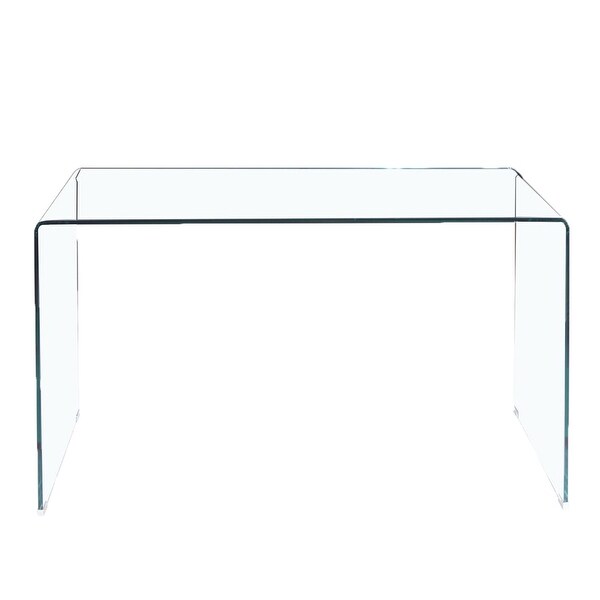 Small Clear Glass Side and End Table， Tempered Glass End Table Small Coffee Table