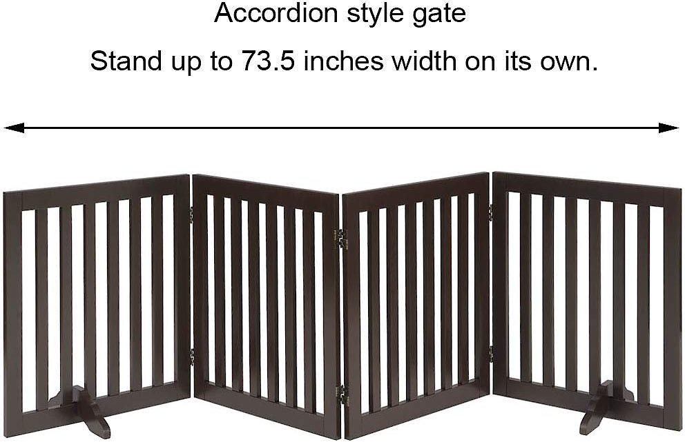 Unipaws 4 Panel Free Standing Dog Gate