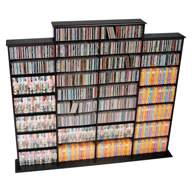 Grant Media Storage Rack Black Prepac