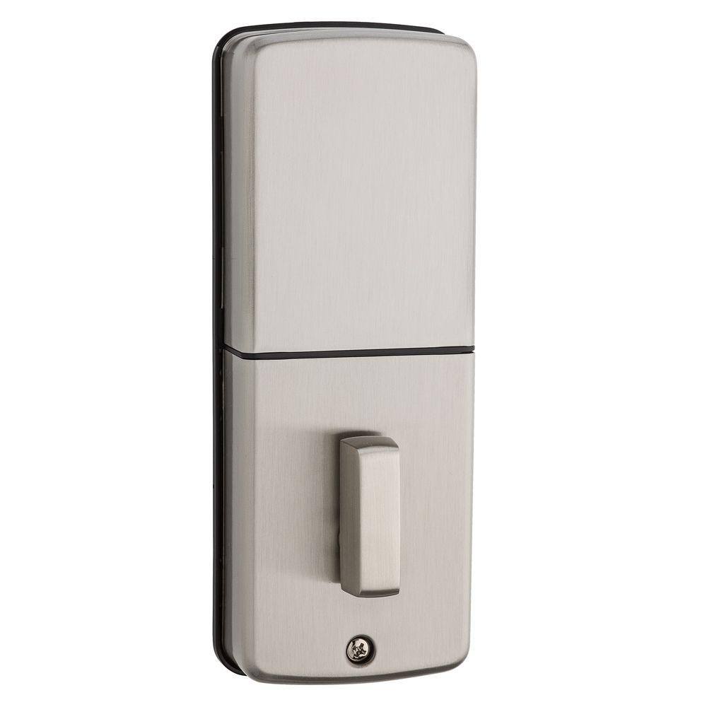 Kwikset Powerbolt2 Satin Nickel Single Cylinder Keypad Electronic Deadbolt Featuring SmartKey Security and Cove Passage Knob 90715 CV15