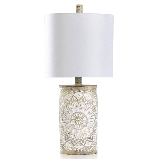 Traditional Painted Serviette Design Accent Table Lamp Stylecraft