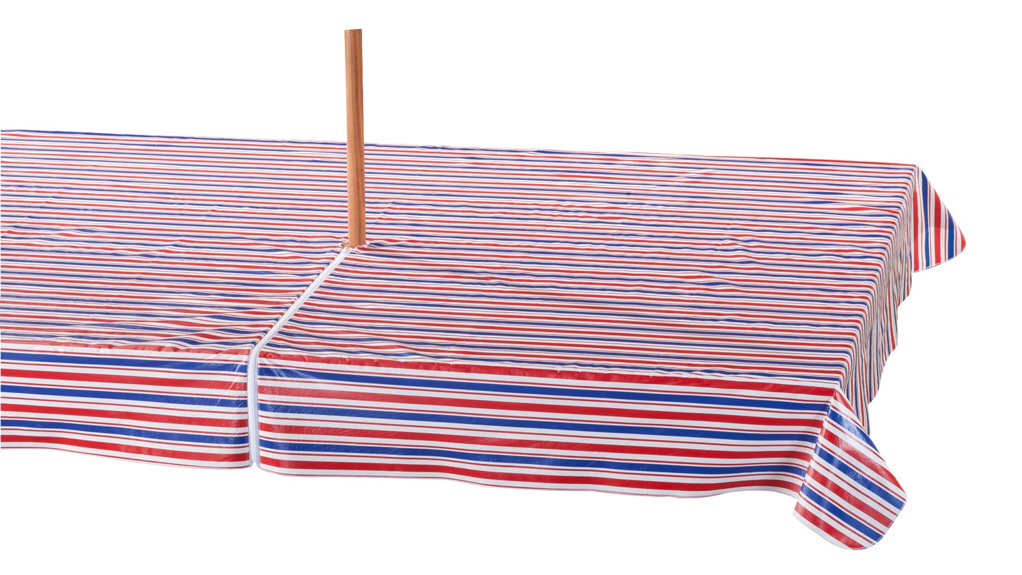 Patriotic Zippered Umbrella Table Cover - 60" x 90" Oblong