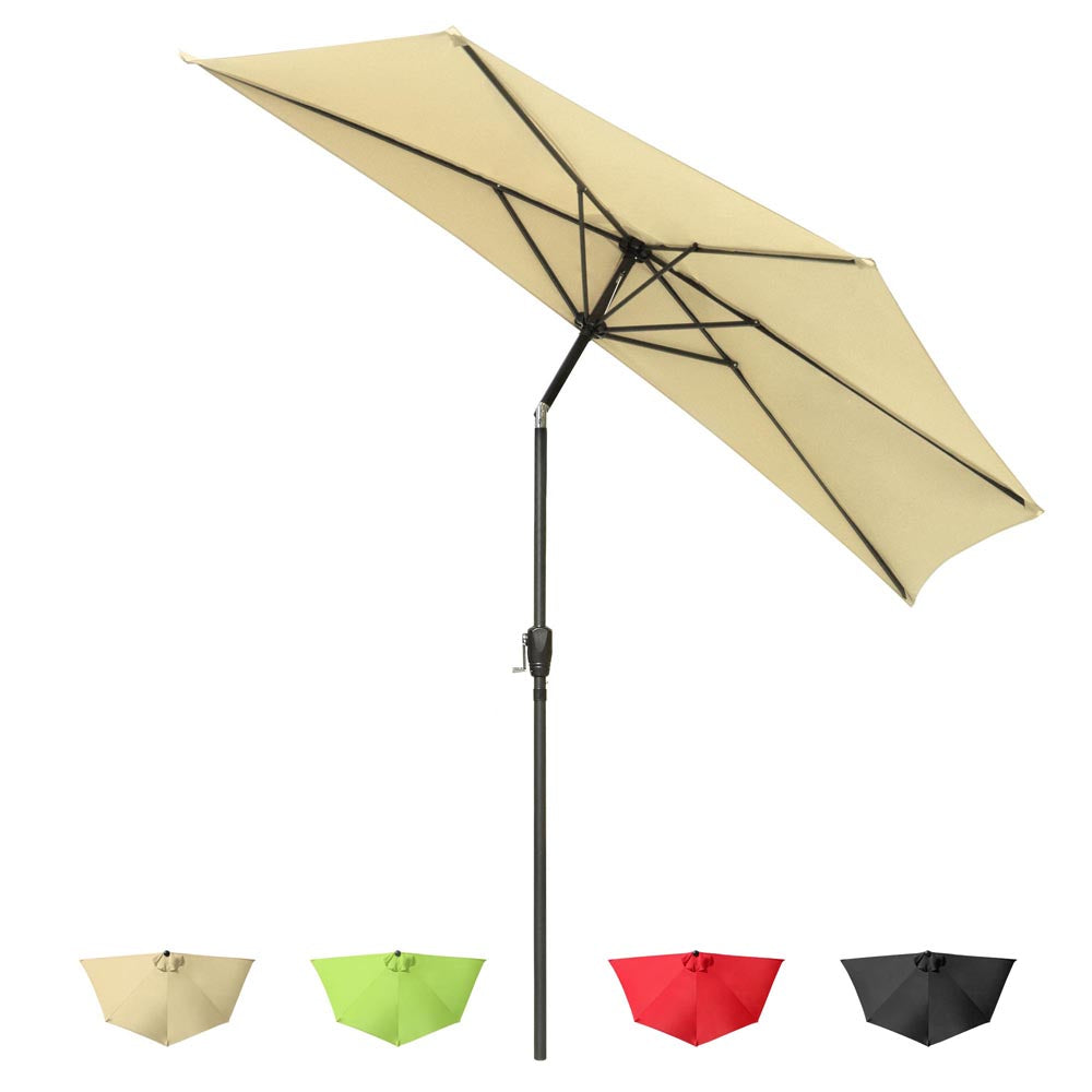 Yescom 10 ft Patio Outdoor Market Half Tilt Umbrella