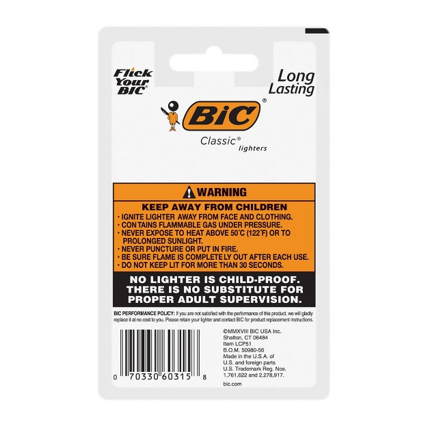 Bic 5pk Classic Lighters