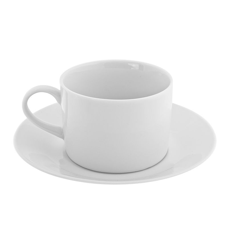 10 Strawberry Street Royal White 12-pc. Cup and Saucer Set