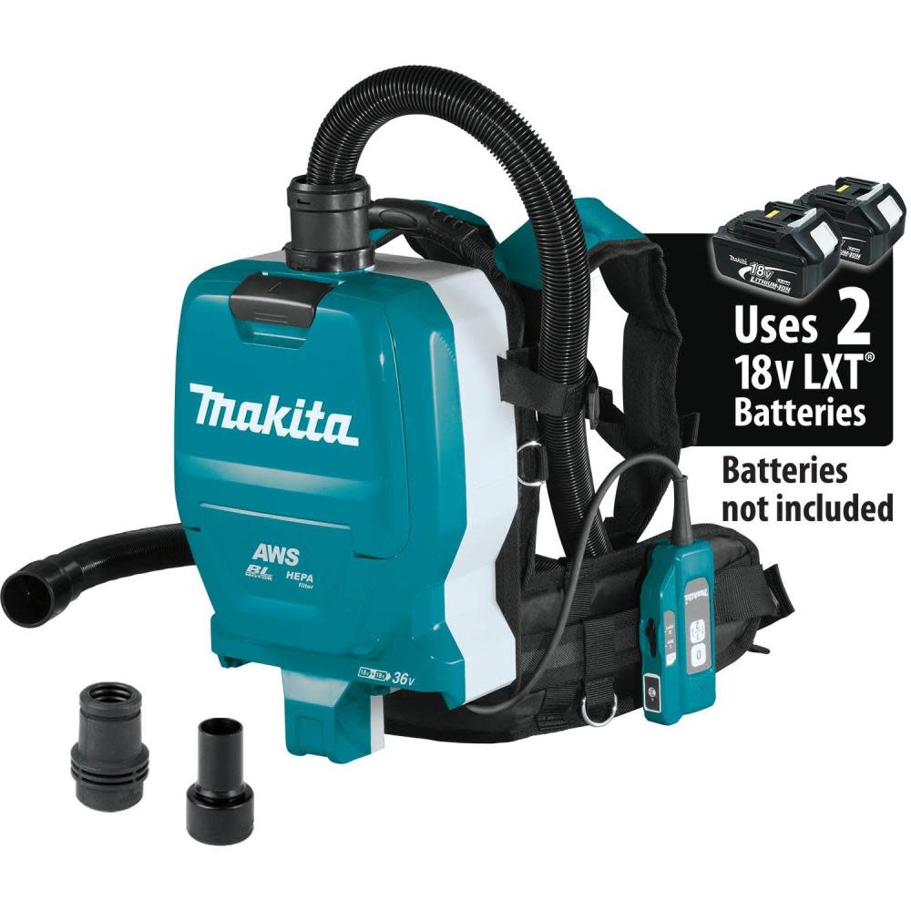 Makita 18V X2 LXT 36V 1/2 Gallon HEPA Backpack Dry Dust Extractor Bare Tool XCV10ZX from Makita