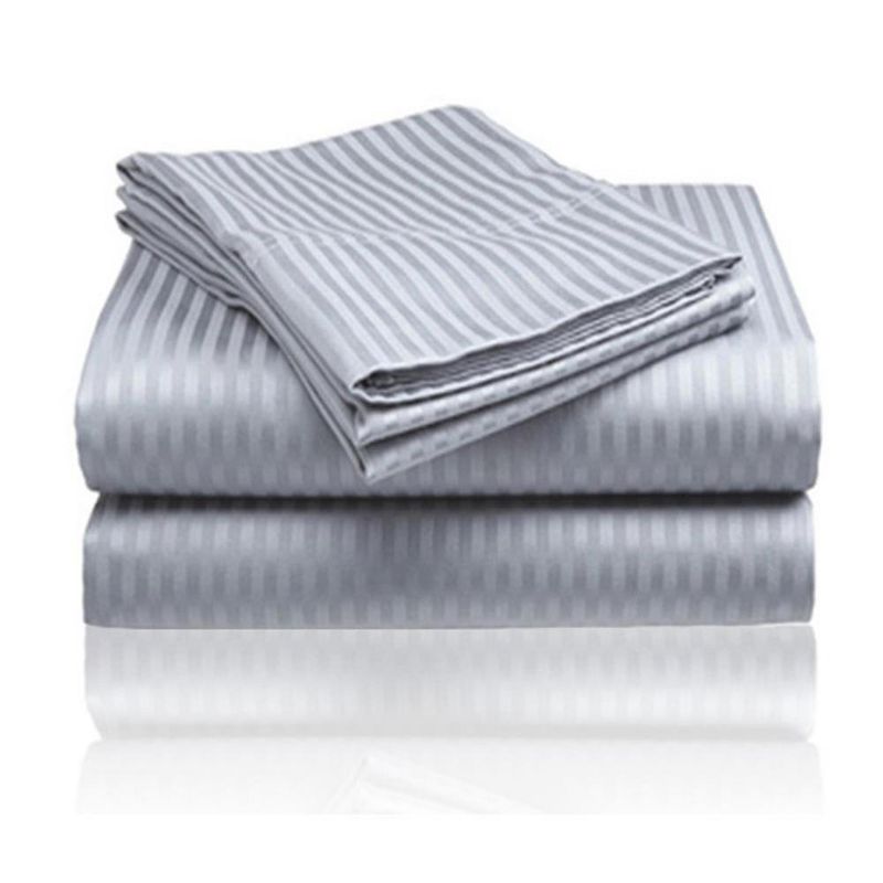 Embossed 1800 Series Wrinkle Resistant Ultra Soft Stripe Premium All Season Bed Sheet Set