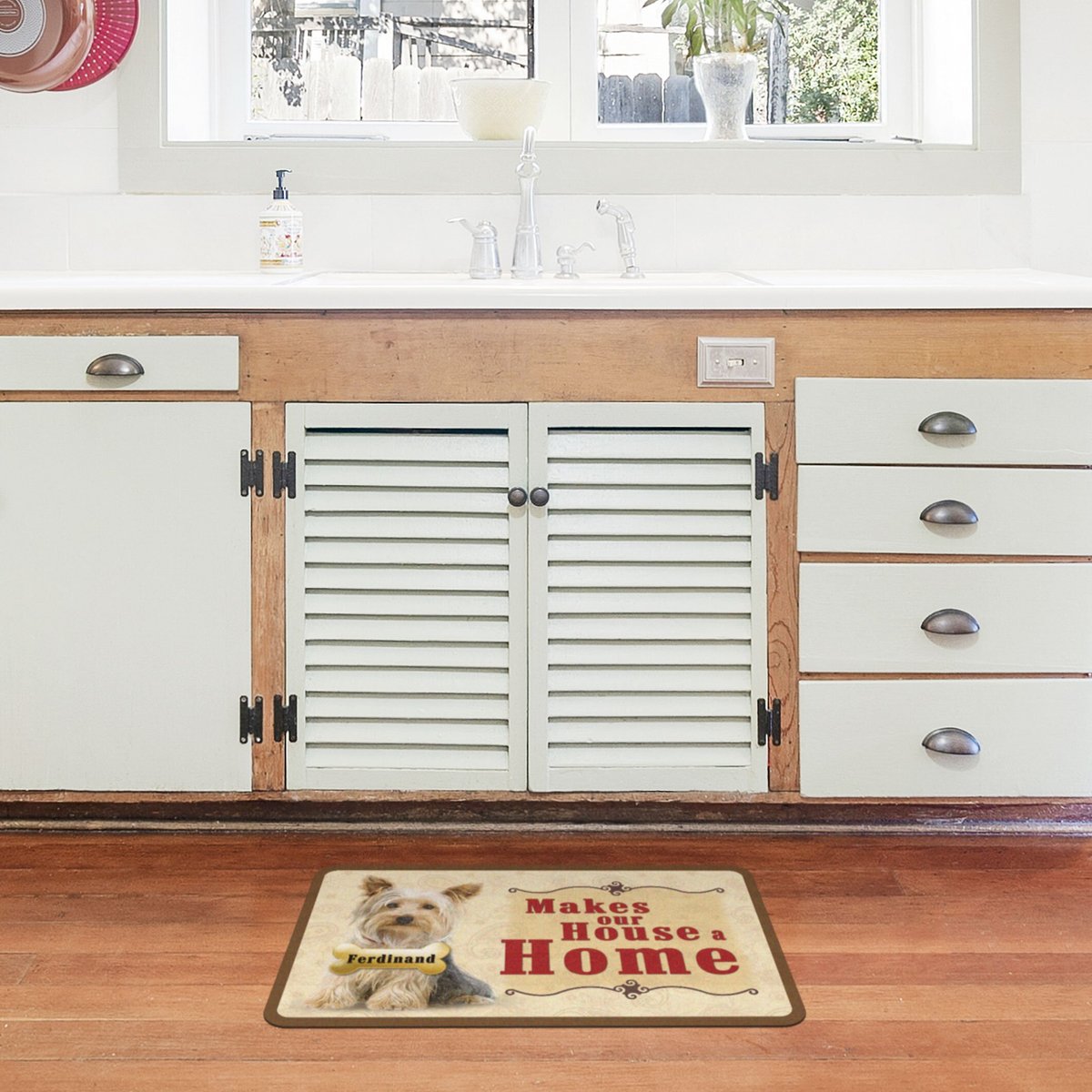 Bungalow Flooring Makes Our House A Home Yorkshire Terrier Personalized Floor Mat