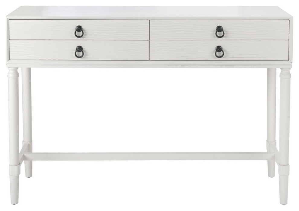 Elton 4 Drawer Console Table White   Modern   Console Tables   by Virgil Stanis Design  Houzz