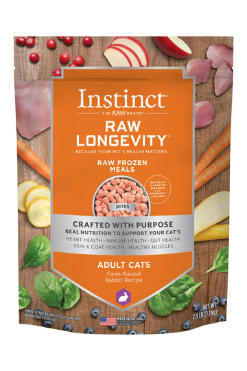 Instinct Longevity Rabbit Bites Raw Cat Food