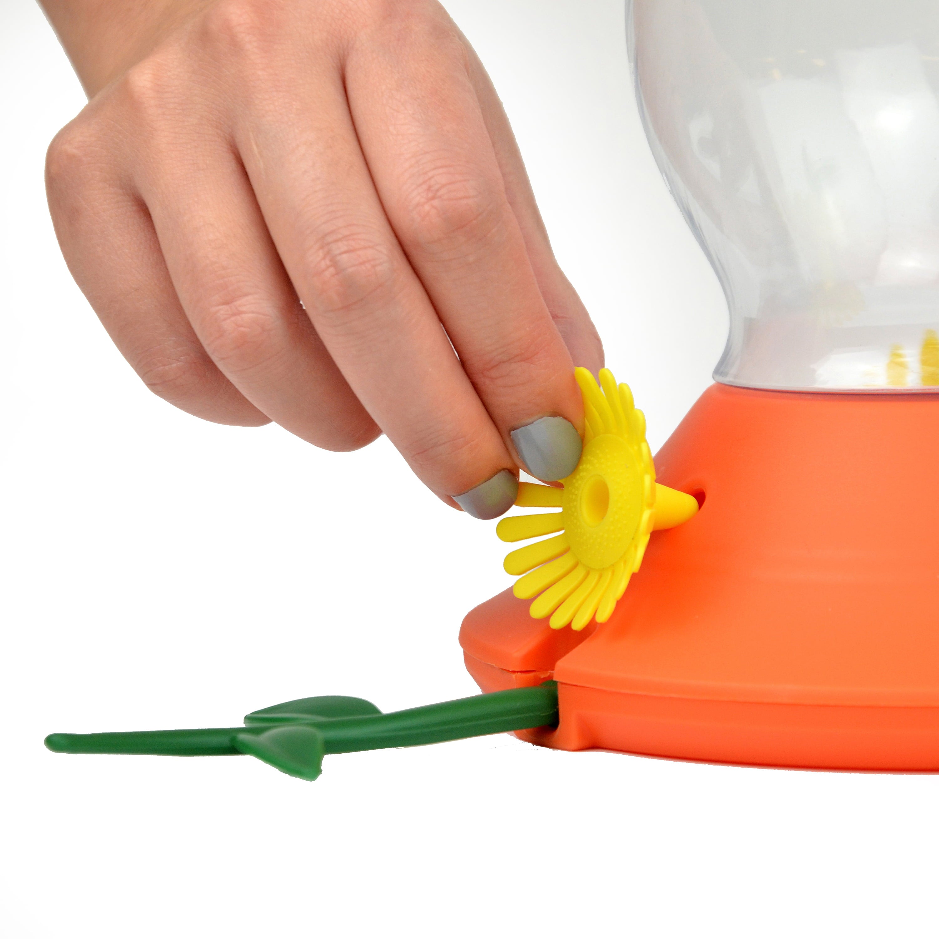 Perky-Pet Plastic Vine Oriole Feeder， Orange - 27 oz Capacity