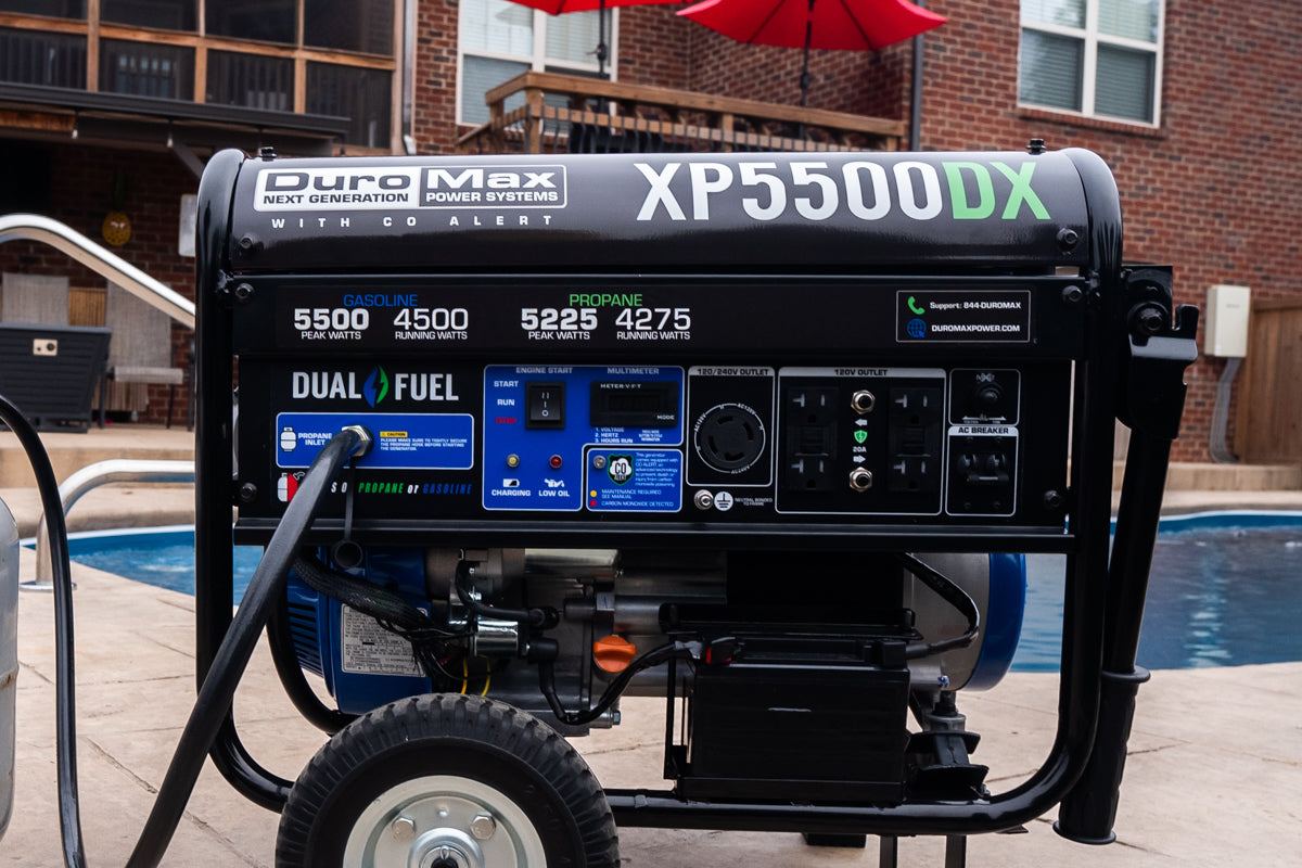 5,500 Watt Dual Fuel Portable Generator w/ CO Alert