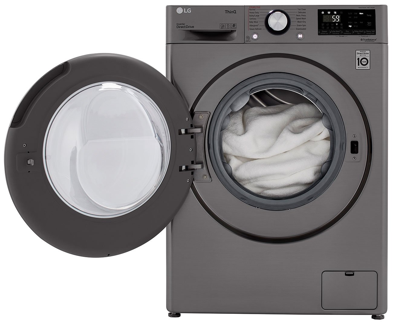 LG 2.4 Cu. Ft. Graphite Steel Compact Front Load Washer and Dryer Combo