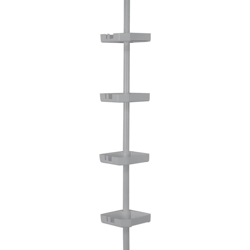 Dyiom 4 Shelf Tension Corner Shower Organizer Shower Caddy in Grey 235254944