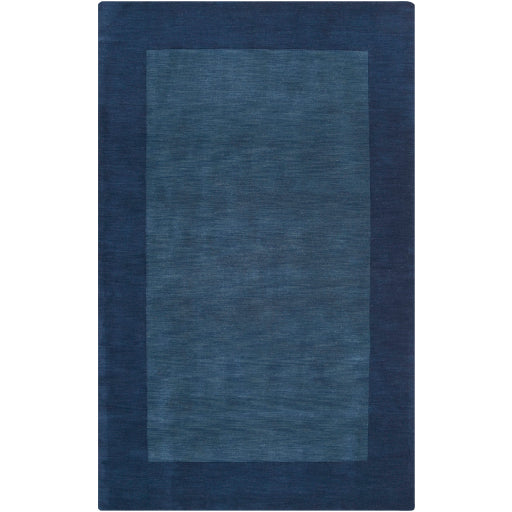 Mystique Wool Border Navy Rug