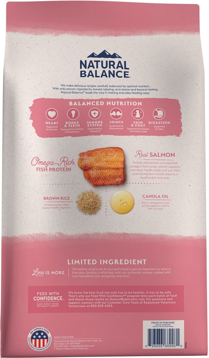 Natural Balance Limited Ingredient Salmon and Brown Rice Recipe Dry Dog Food