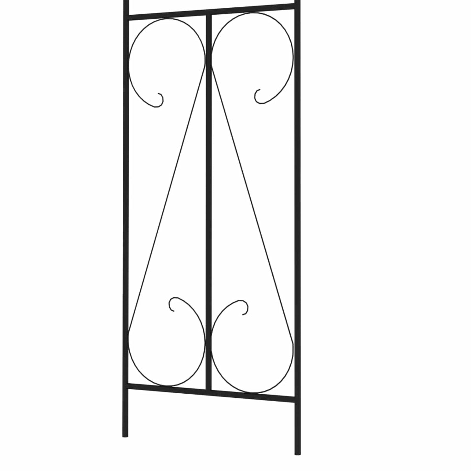 MABOTO Garden Arch Black 47.2"x15"x101.6" Iron