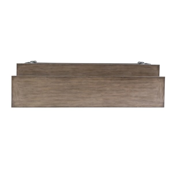 Ocean Isle Slate Weathered Pine Console Bar Table