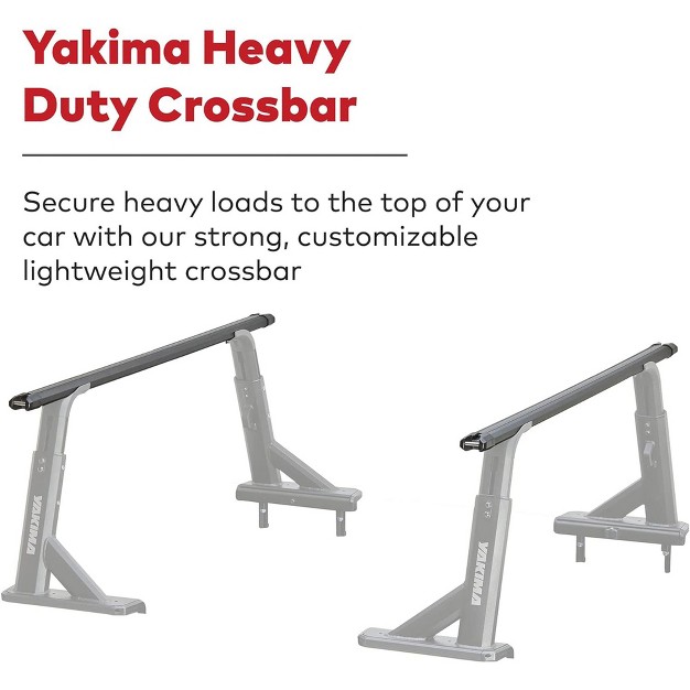 Yakima 78 Inch Lightweight Heavy Duty Aluminum Hd Crossbar With Rubber Infill And T Slot Technology Compatible With Streamline Towers set Of 2