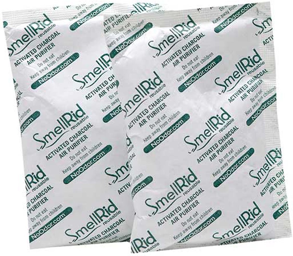 SMELLRID Reusable Activated Charcoal Odor Eliminator and Air Purifier Pads， Large