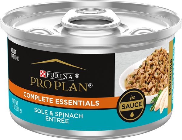 Purina Pro Plan Adult Sole and Spinach Entree in Sauce Canned Cat Food