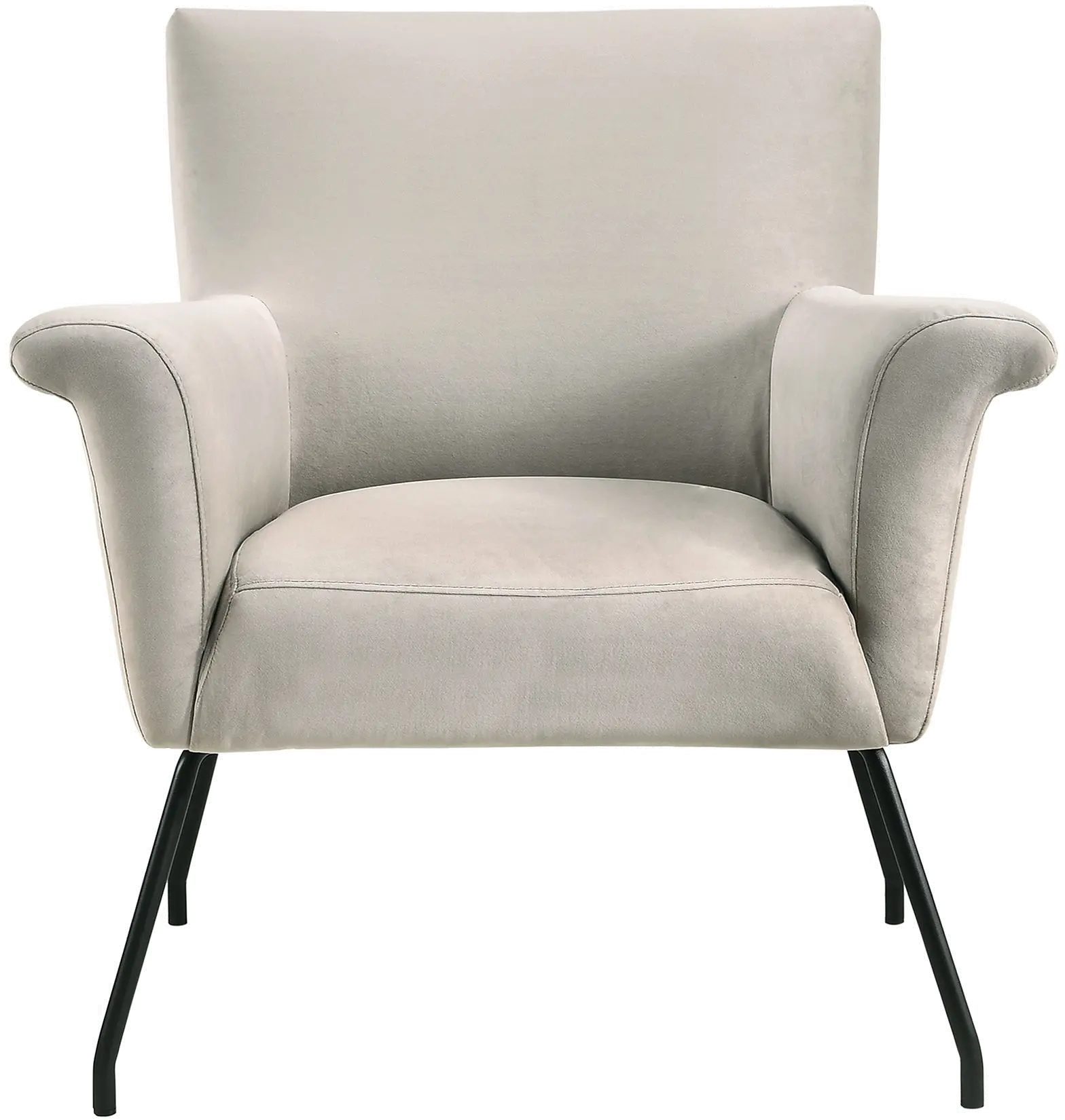 Bukit Mid Century Modern Alisa Abalone Light Gray Accent Chair