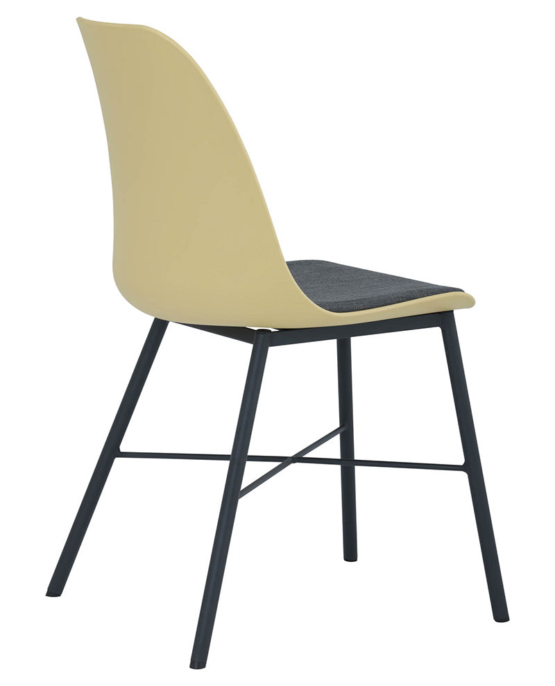 LAXMI Dining Chair - Dusty Yellow & Black