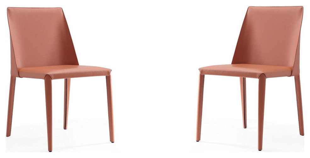 Paris Dining Chair  Coral  Set of 4   Modern   Dining Chairs   by Timeout PRO  Houzz