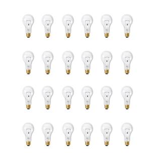 Feit Electric 200-Watt High Lumen Clear A21 Medium E26 Soft White (2700K) Utility Incandescent Light Bulb (24-Pack) 200ACLHDRP24