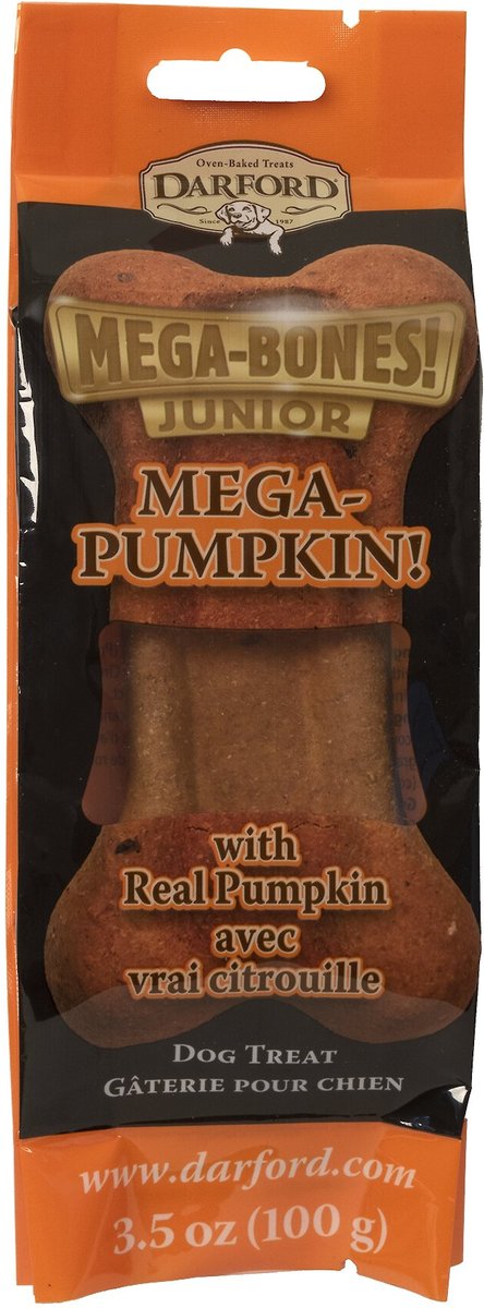 Darford Junior Mega Cheez and Mega Pumpkin Variety Pack Adult Dog Bones， Medium/Large， 12 pack