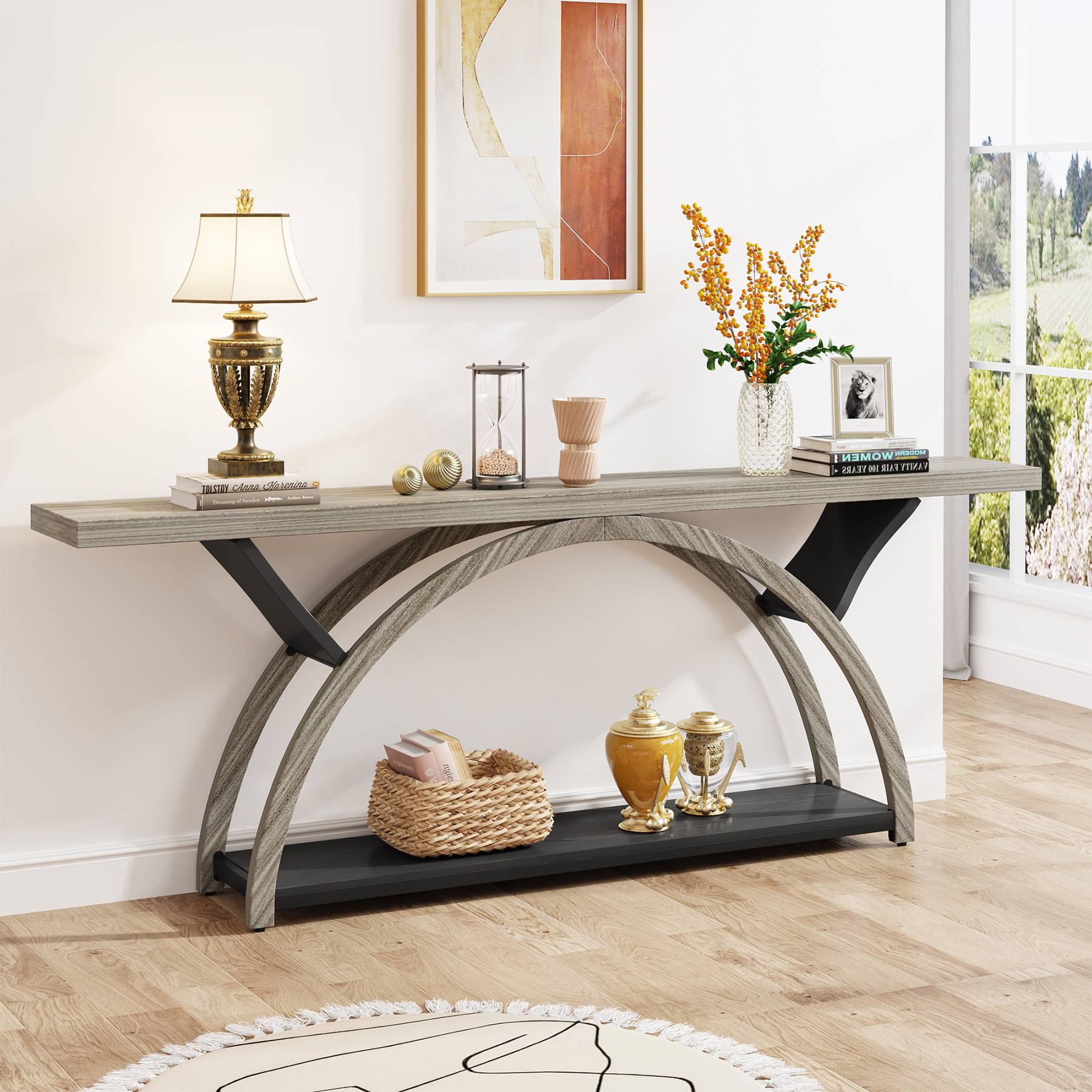 2-Tier Console Table, 70.9