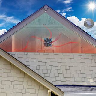 QuietCool 40-Watt Hybrid SolarElectric Powered Gable Mount Attic Fan with Included Inverter AFG SLR-40