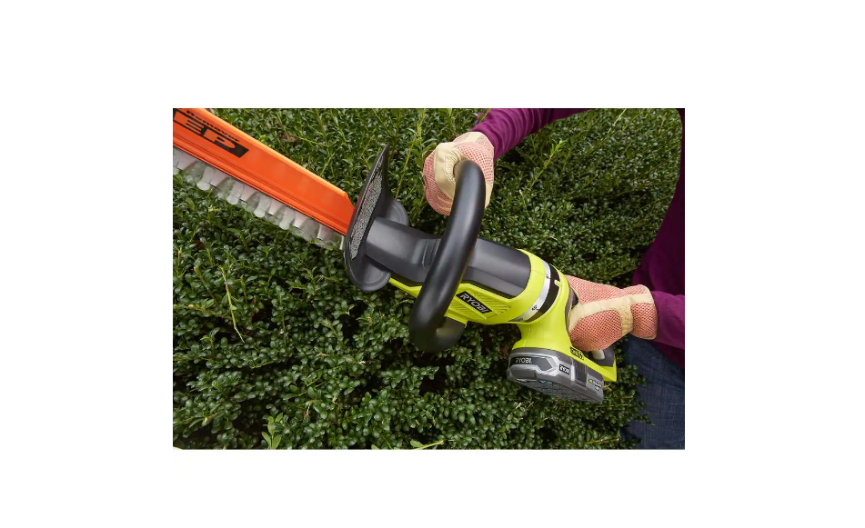 RYOBI P21801-HDG ONE+ 18V 100 MPH 280 CFM Cordless Battery Jet Fan Leaf Blower and Hedge Trimmer with 4.0 Ah Battery and Charger