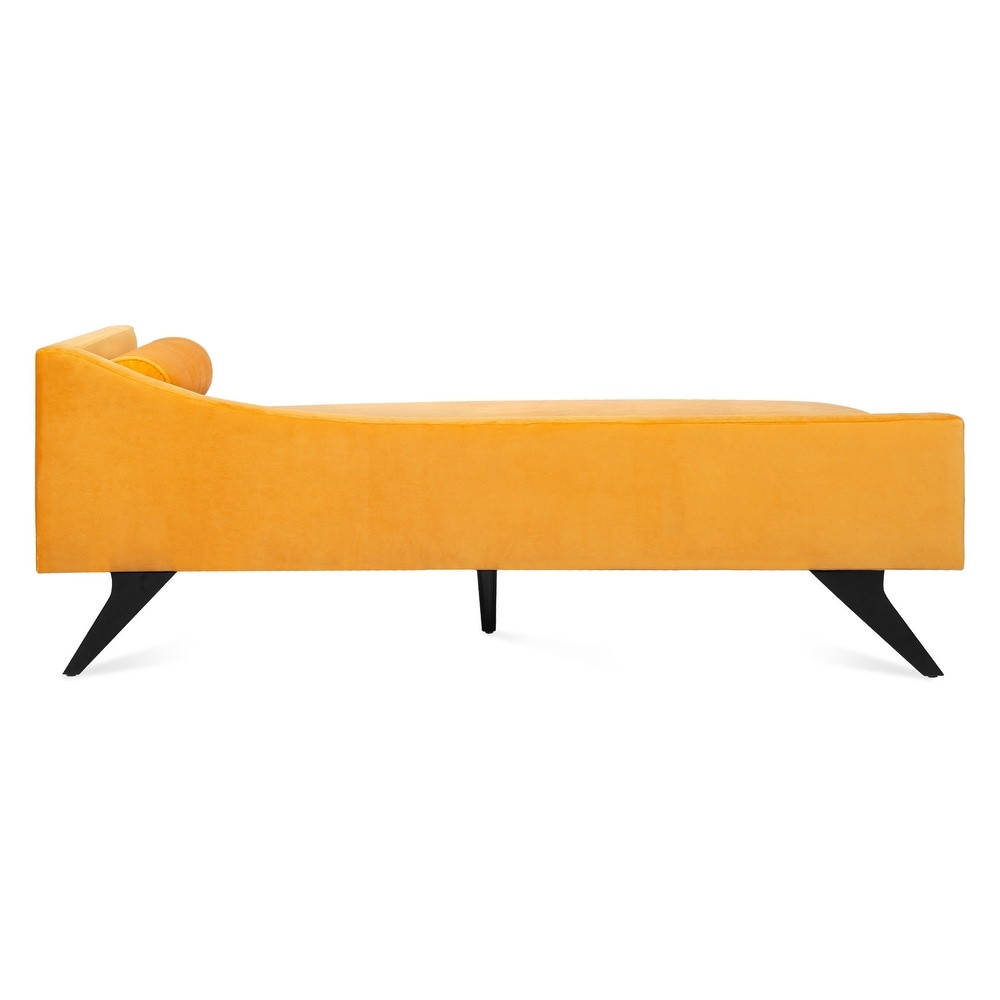 Right Square Arm Reclining Chaise Lounges with Rolled Accent Pillow