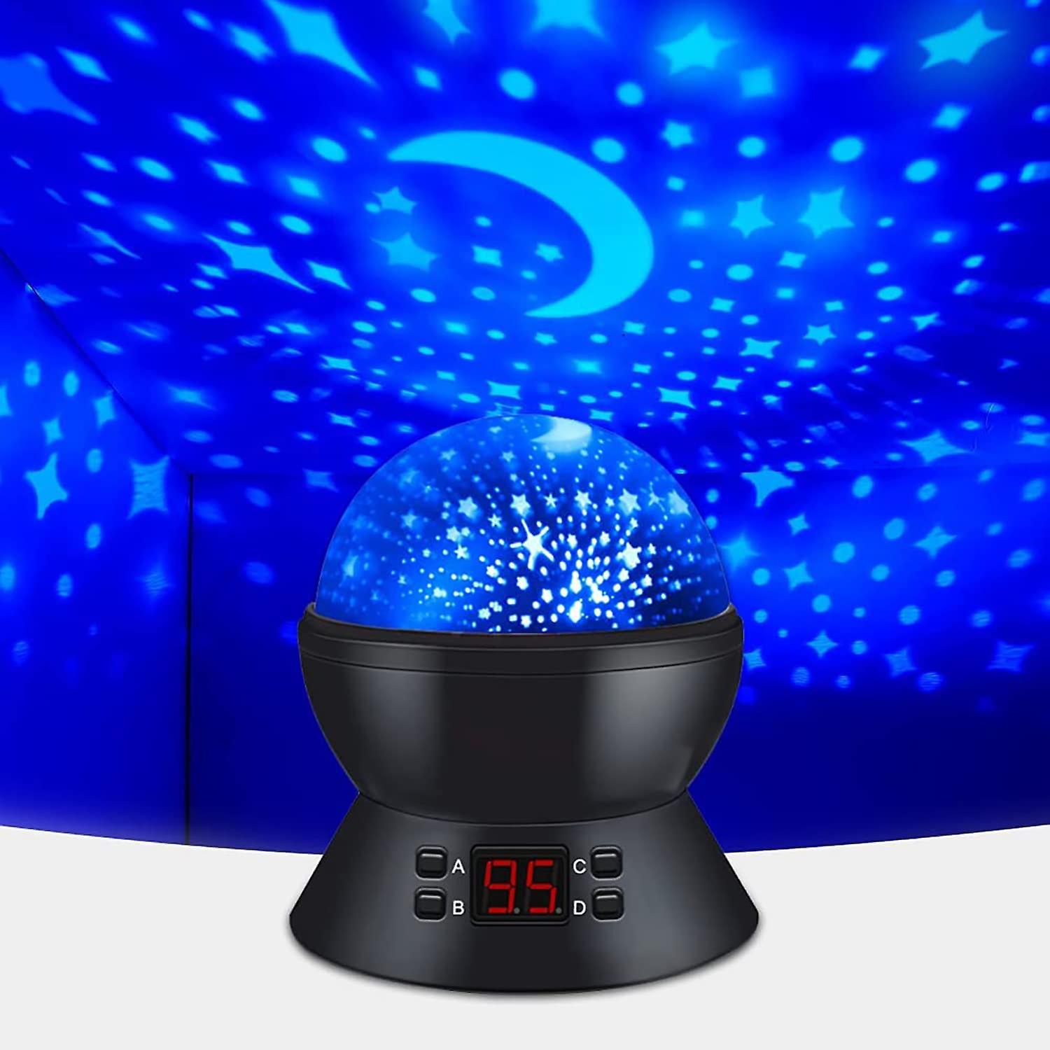 Star Projector Night Lights For Kids， Starry Night Light With Timer， 360 Degree Moon Star Ceiling Lamp For Baby Bedroom Decor， Birthday Gifts Toy For