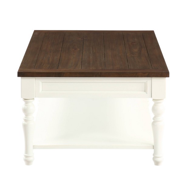 Joanna End Table Ivory mocha Steve Silver Co