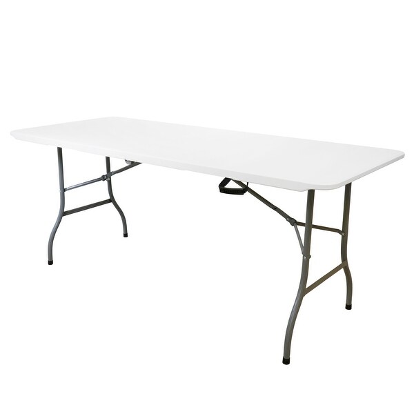 8 Foot Plastic Folding Table in White