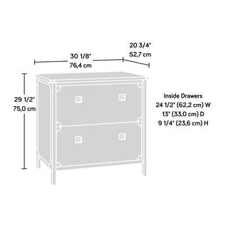 SAUDER Steel River Carbon Oak Decorative Lateral File Cabinet with 2-Drawers 427654