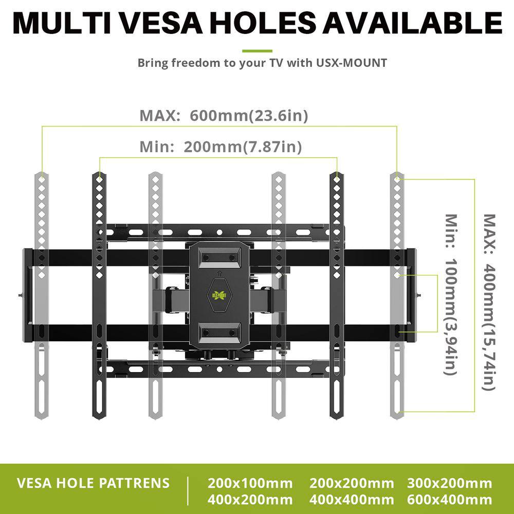 USX MOUNT The Large Full Motion TV Mount for Most 47 in. to 84 in. LED LCD and Flat Screen TVs HML008-K