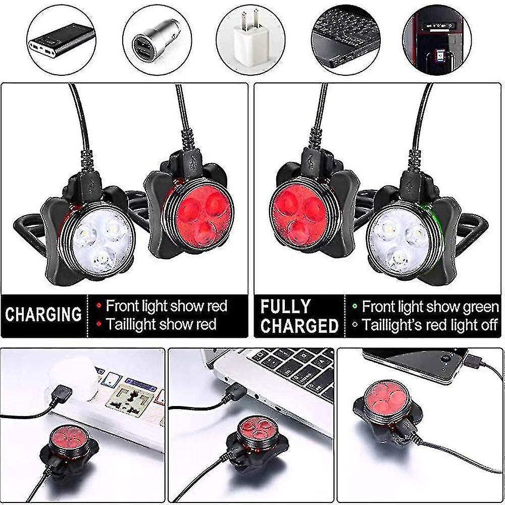 Bike Light Set， Usb Rechargeable Bike Light， Bike Light Bike Light