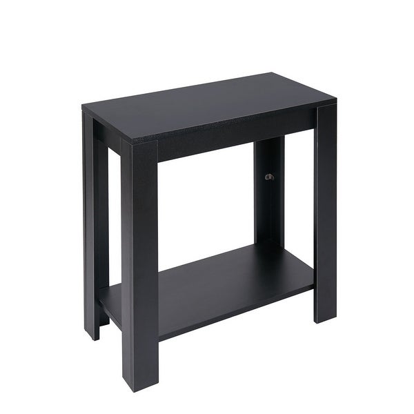 Narrow End Table with Shelf