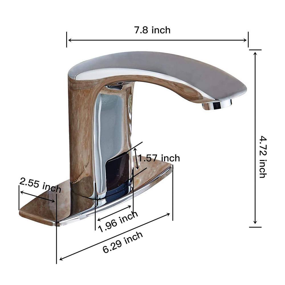 matrix decor Touchless Single Hole Bathroom Faucet in Chrome MDA-918106-C