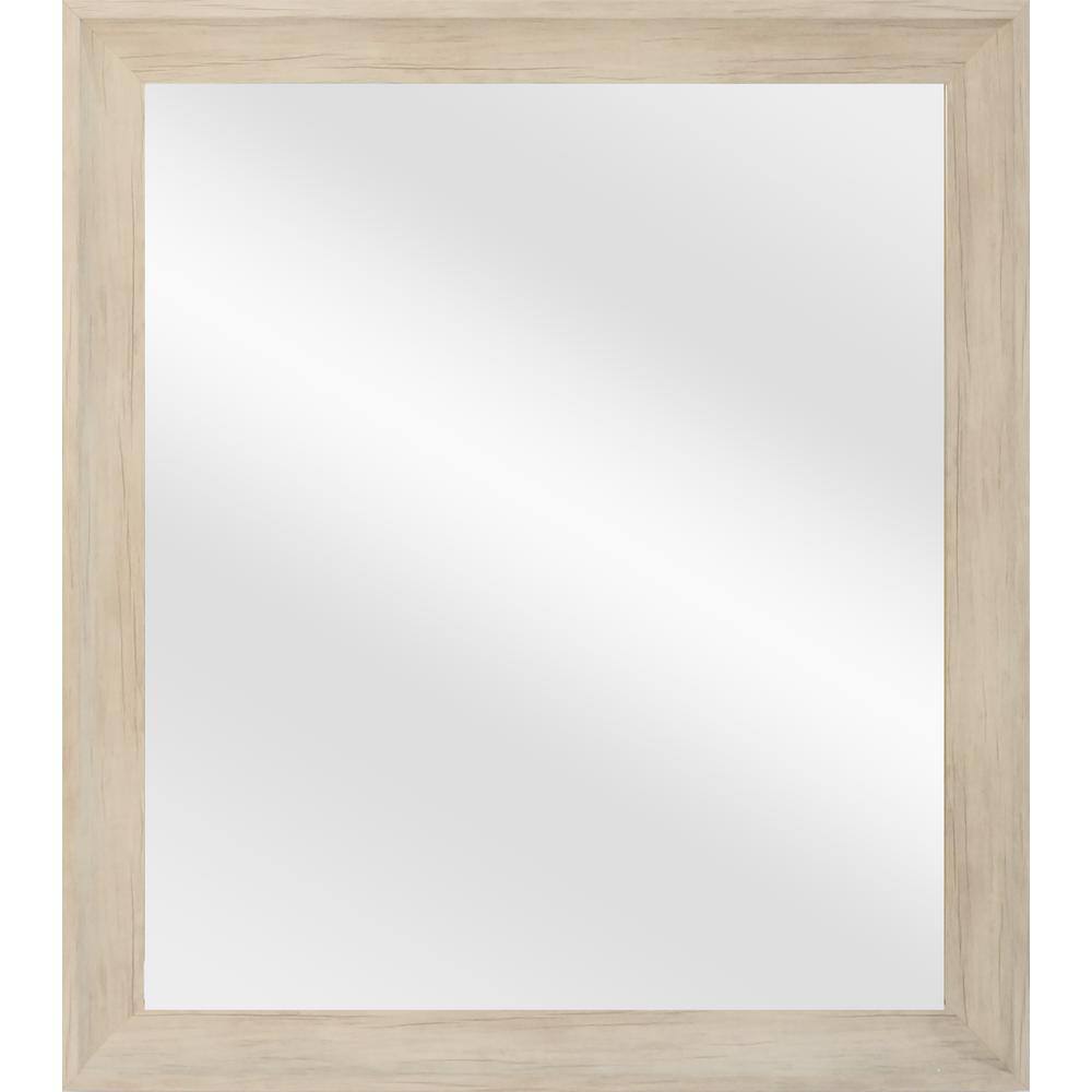 Glacier Bay 29 in. W x 33 in. H Rectangular PS Framed Wall Bathroom Vanity Mirror in Wood 4841-28