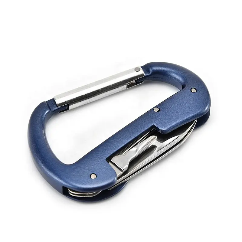 Factory High Quality Outdoor Hiking Hunting Multifunctional Screwdriver D Shape EDC Tools Carabiner