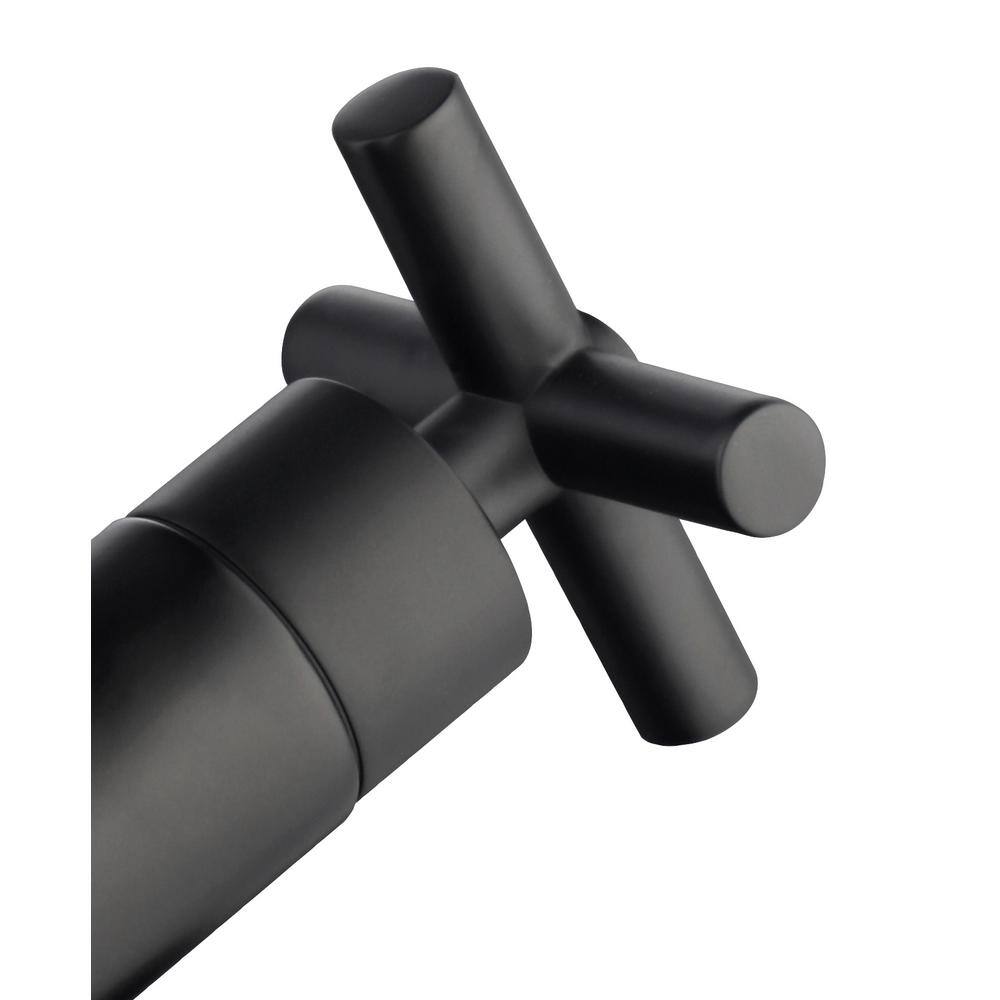 Glacier Bay Dorset Cross Single-Hole 2-Handle Bathroom Faucet in Matte Black HD67440W-6010H