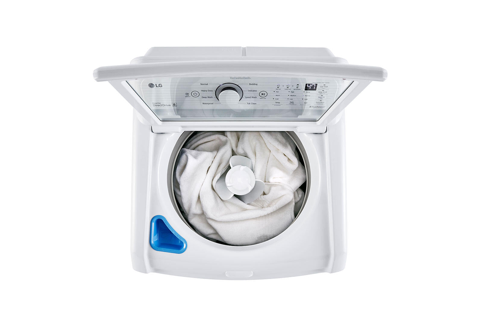 Lg WT7005CW 4.3 Cu. Ft. Mega Capacity Top Load Washer With 4-Way™ Agitator & Turbodrum™ Technology