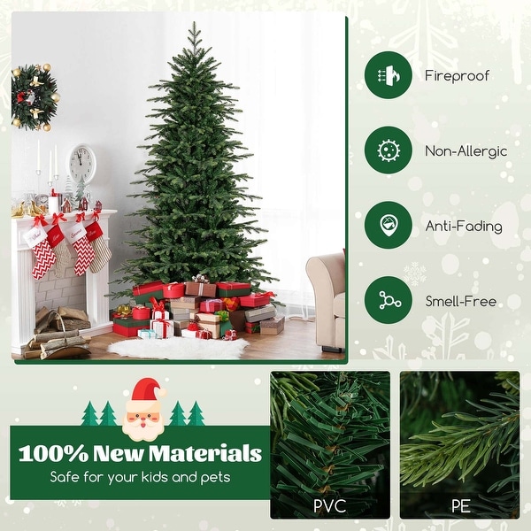 Costway 6/7.5/9 FT Artificial Christmas Tree with 714/1162/1770 Branch