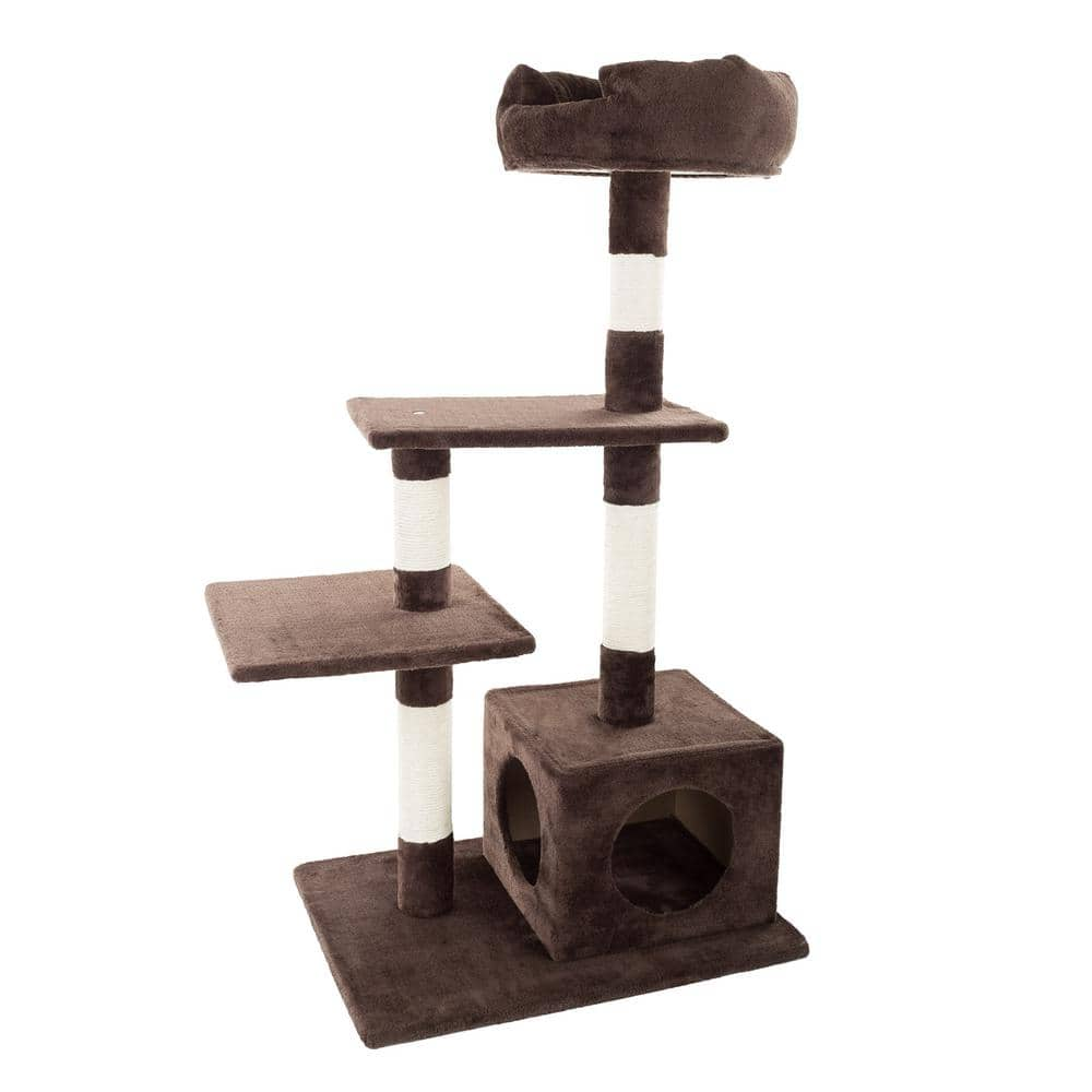 Petmaker 43 in. 4-Tier Cat Tree with Penthouse Condo HW3210068