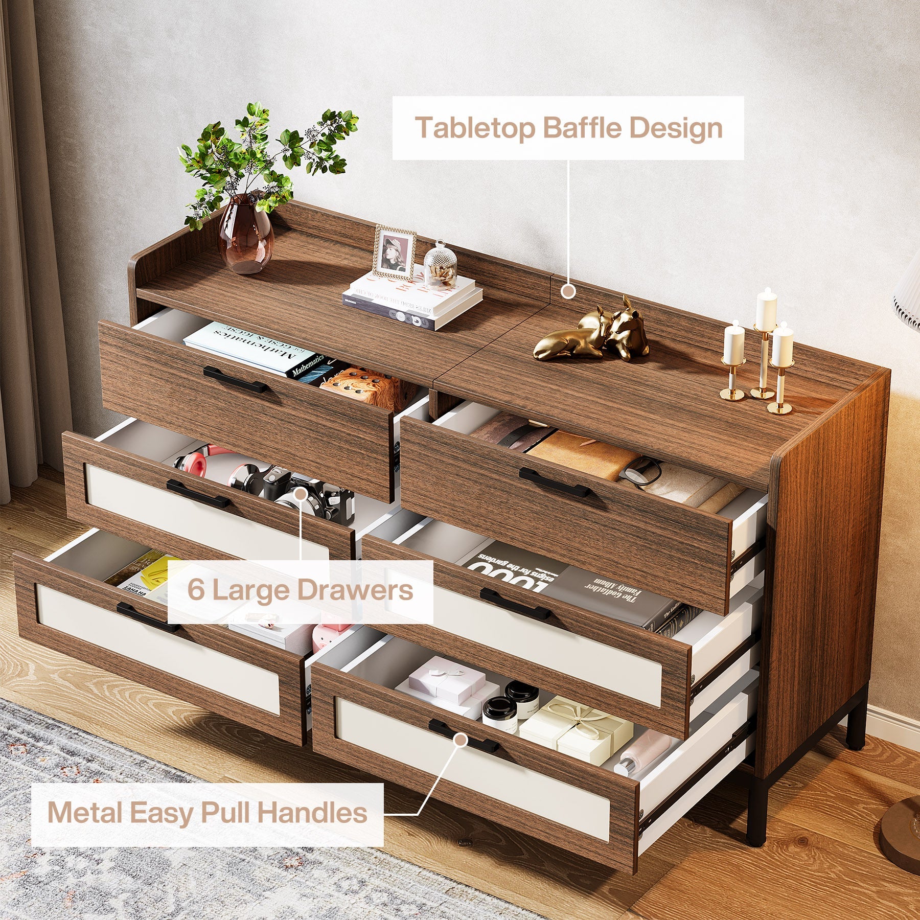 6-Drawer Dresser, 55